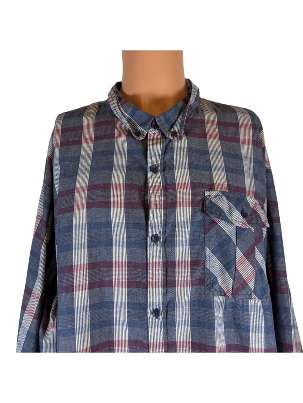 Vintage Burnside Plaid Shirt Mens Size 4XL Button Down Skateboarding